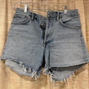 Agolde Light Denim Cutoff Shorts - Women's